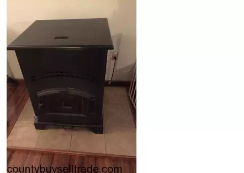 Used pellet stove heats up to 1200 sq ft